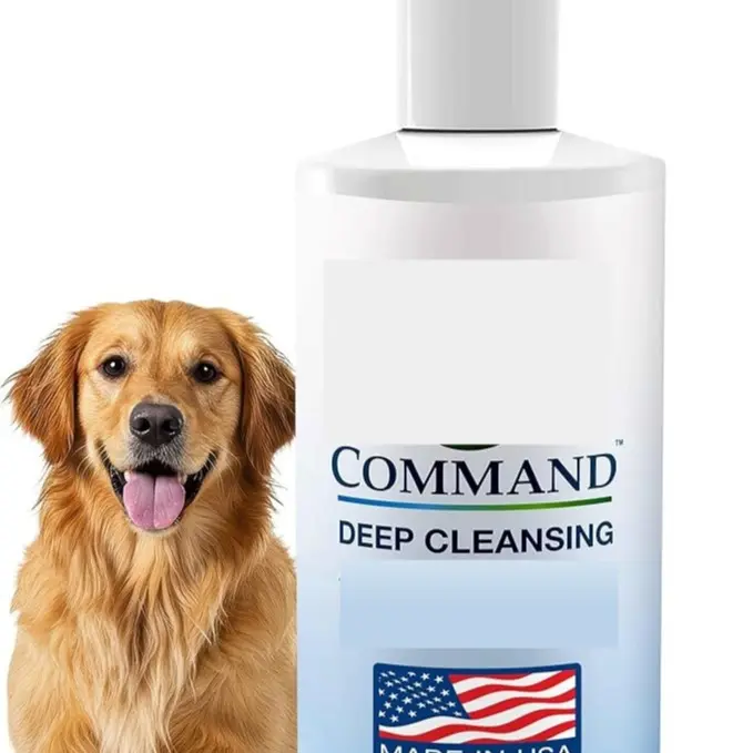 Command Deep Cleansing Dog Shampoo for Itchy Sensitive Skin, Hypoallergenic Coat Brightening & Whitening Pet Wash, Odor Eliminating Salicylic Acid Formula, Gentle Daily Use