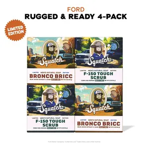 Ford Rugged & Ready 4-Pack - Dr. Squatch Exclusive Limited Edition Bar Soap