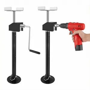 Garvee RV Slide-Out Stabilizer Jack (Set of 2) – 2268 kg Heavy-Duty Support, 53.3 cm - 86.4 cm Quick Jack, Adjustable – Drill and Hand Crank Compatible for Campers, Travel Trailers and