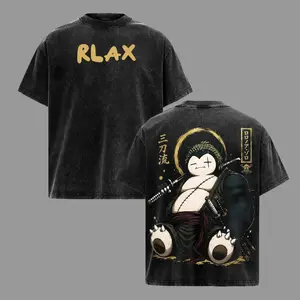 Snorlax Anime Mashup Shirt, One Piece Inspired Graphic Tee, Heavyweight Cotton Fan Gift