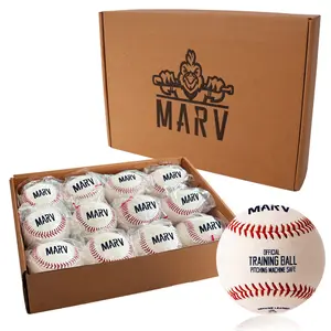 PRE-ORDER MARV LEATHER / FOAM LIGHTWEIGHT PRO PITCHING MACHINE BALLS (ships mid-May)