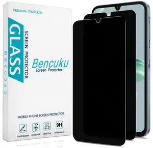 (2 Pack Privacy Screen Protector for Samsung Galaxy A15 5G and Galaxy A15 6.5-inch Anti Spy Tempered Glass, Bubble Free, Case Friendly
