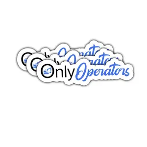 Only Operators Vinyl Sticker – Heavy Equipment Operator Gift – Construction Worker Toolbox, Laptop, Car, Water Bottle Decal DFD