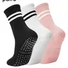 3 pairs of women's pilates Grip Sports Athletic Grippy Non Slip Socks anti-slip, anti-slip dot glue design, suitable for yoga and fitness exercise