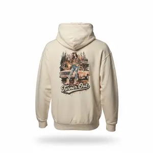 Turner Out Graphic Hoodie – Ivory Comfort Colors Womenswear Cotton Everyday Sweatshirts Casual Long Sleeve