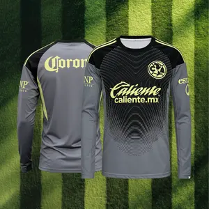 25 26 Mexico LIGA MX Club America Goalkeeper Long Sleeve Soccer Jersey Fans Version Breathable