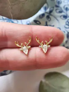 1 Pair Pretty Cubic Zirconia Gemstone Stud Earrings For Women For Wedding Engagement Anniversary Party Jewelry Christmas Day Gift