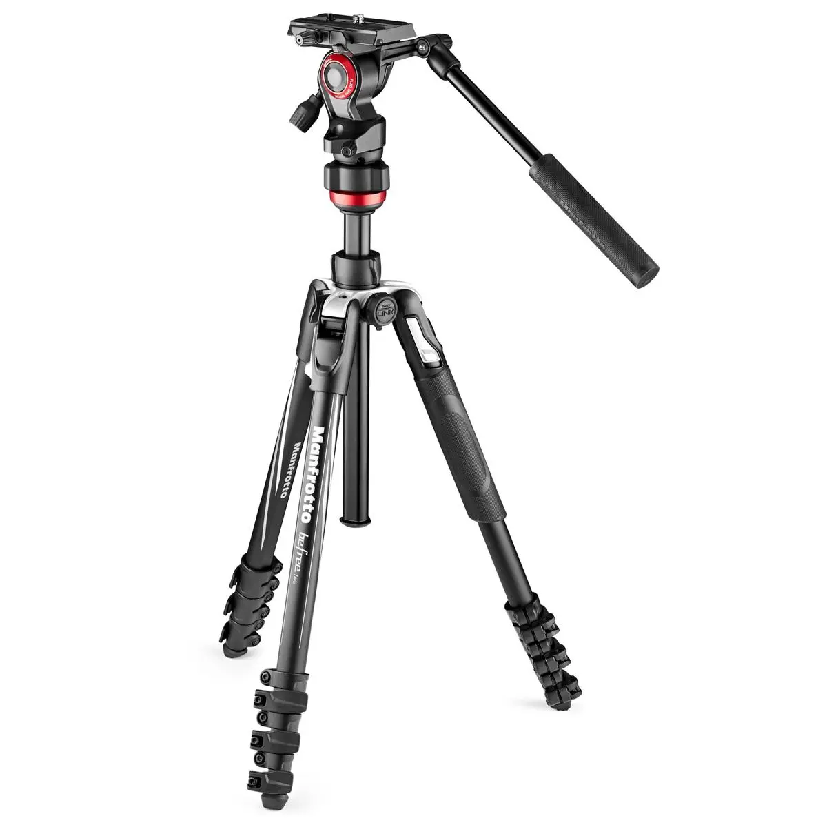 Manfrotto Befree Travel Aluminium Camera Tripod - Lightweight, Folding, Fluid Drag System Professional Camera Equipment, Black (MVKBFRL-LIVEUS)