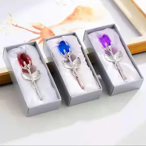 Artificial Flower Design Wine Stopper, 1 Box Romantic Mini Crystal Flower Design Wine Stopper, Party Gift for Wedding Birthday Festival, Utensils, Home Bar Accessories