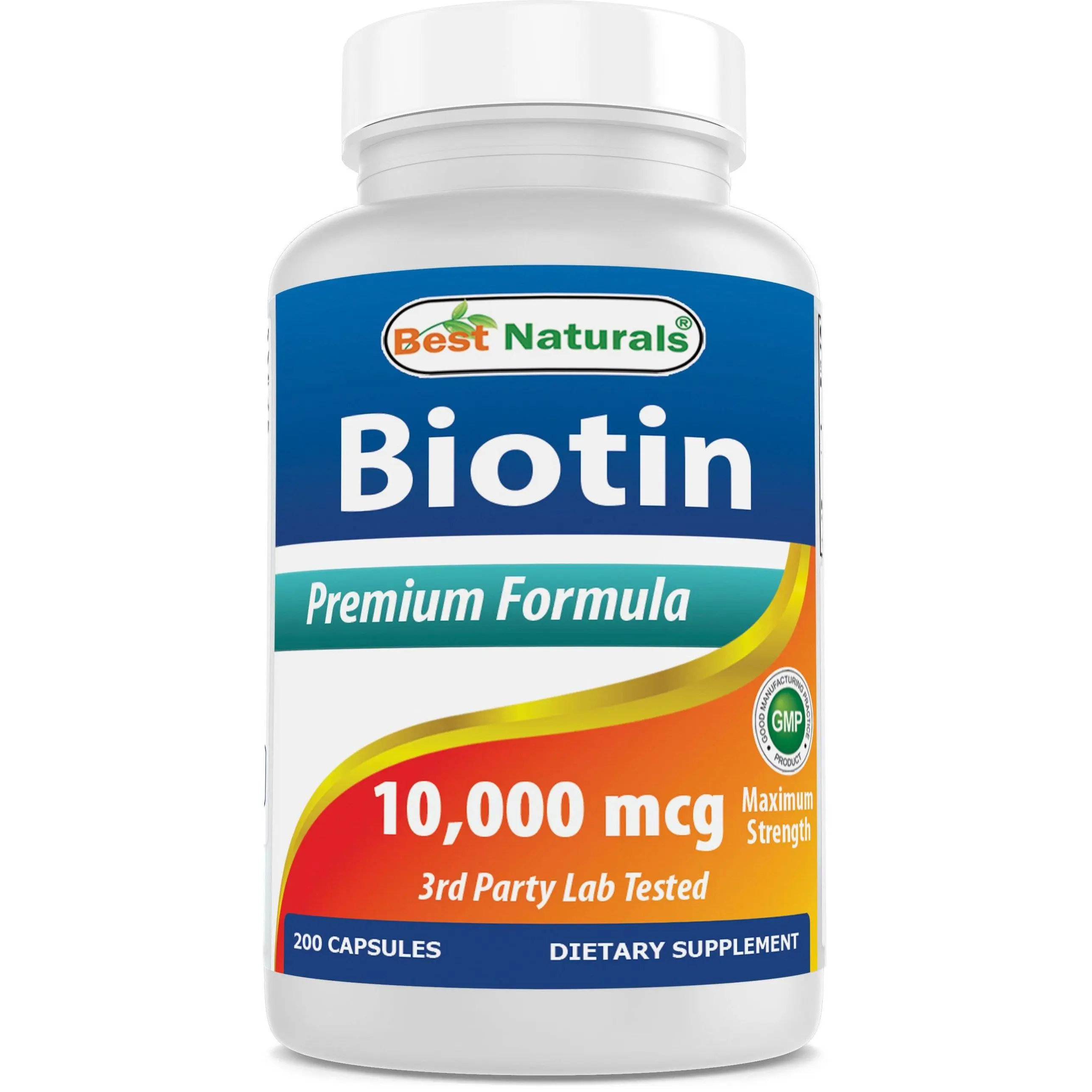 Best Naturals Biotin 10000 mcg 200 Capsules Supplement Fitness Edible Dietary