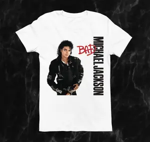 Michael Jackson BAD Woman Tshirt  Men Tshirt  Michael Jackson Legendary King Of Pop Shirt Retro Music Icon