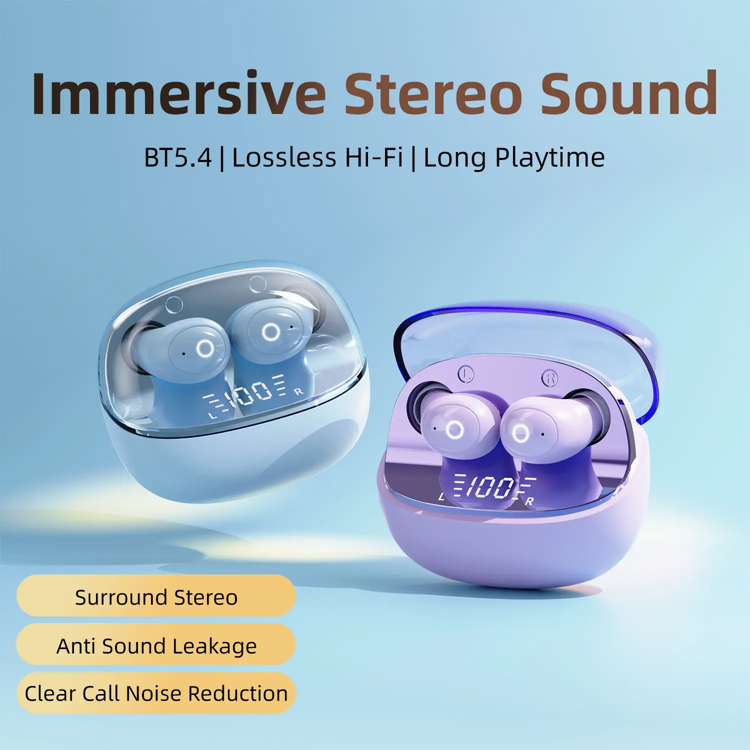 Tiny Hidden Micro Wireless Mini Earphones, Bluetooth 5.4 Lightweight Passive Noise Blocking Earbuds, Comfort All Night Wear For Bed Nap Online Meeting Workout Commute