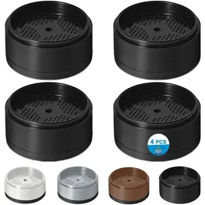 Bed Risers 1 inch, 2 inch, 3 inch, 4 inch Heavy Duty Adjustable Furniture Riser for Table Desk Couch Sofa Chair Refrigerator Washing Machine Stackable Bed Raisers Blocks (Black 4 Pack, 1 inch)