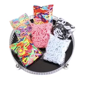 Candy Color Elastic Hair Ties for Girls 50pcs Soft Ponytail Holders in Assorted Colors Stretchy Durable Gentle on Hair