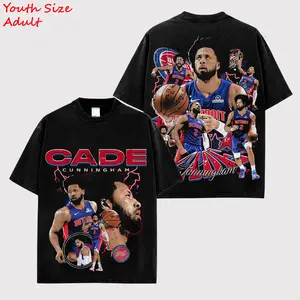 [X-26] Cade Cunningham 2 For Pistons Nation High-Quality 100% Cotton T-Shirt (Made In US), Detroit Basketball Fans Hooper Shirt, Game Day Outfits, Gift For Basketball Fans, Basketball Graphic Tee