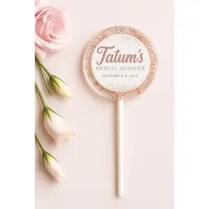 Bridal Shower Lollipops – Custom Rose Gold Wedding Favors