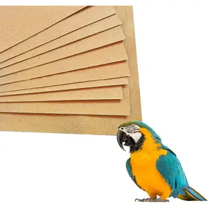 20 Pack Gravel Paper for Bird Cage, 17 x 11 inch Bird Cage Gravel Liner, Parrot Grinding Sandpaper, Easy Clean Pet Sandpaper, Calcium Paper with Sea Sand for Parakeets Cockatiels Conures Lovebirds
