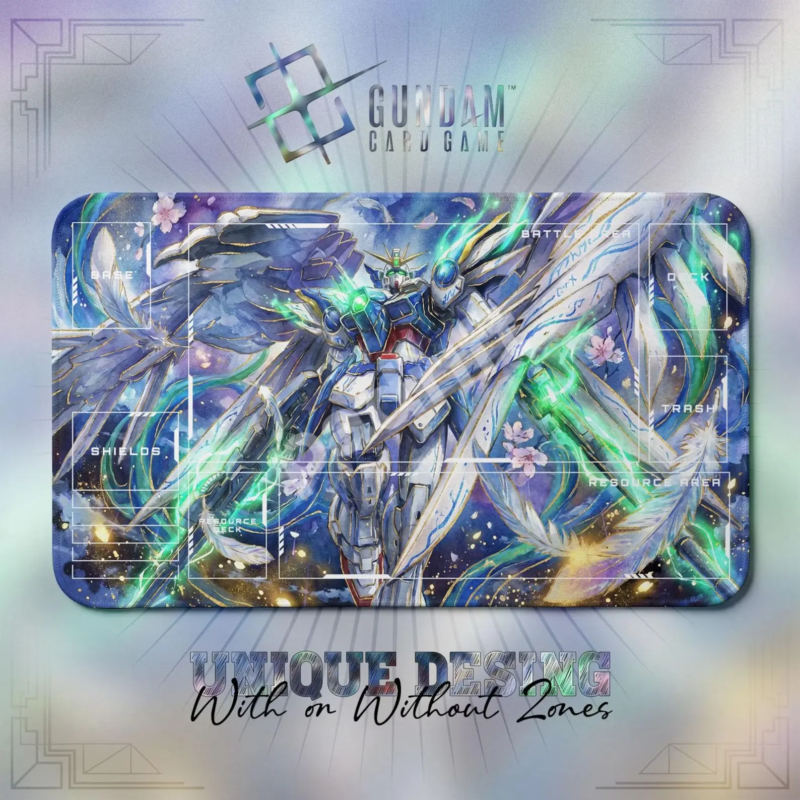 Gundam Card Game Mat, Sakura TCG Playmat, Desk Mat XXL Gaming Computer Pad