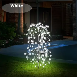 1pc 8 modes solar copper wire firecracker lights - automatic on/off, outdoor festival decoration atmosphere lights, festival outdoor display lights, suitable for garden, terrace, sidewalk holiday party decoration, Solar Patio Lights