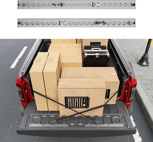[Fits 19-25 RAM 1500] Tailgate Trail Rail System Compatible with 2019-2025 Dodge RAM 1500 Tailgate Track Cargo Management Tie Down Rail Replacement for 2019-2025 Dodge RAM 1500 Accessories