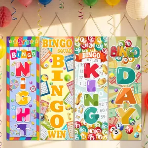 4 count  Night Banner 2 x 6 ft  Birthday Party Decorations   Night Theme Background Decorations Supplies for Billiards Winning Ball   Gamer Time Party Supplies