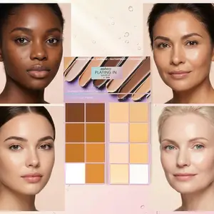 Single Piece Set Light Color Dark Color Matte Gradient Concealer, Covers Face Spots Acne Marks Freckles Eye Bags, Multi-Color Multi-Use Soft Matte Makeup