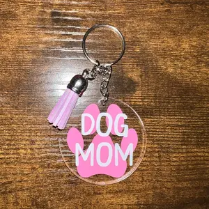 Acrylic Dog Mom Keychain | Dog Mom | Fur Mama | Keychain