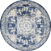 Ivory and Blue 5' 3 x 5' 3