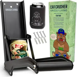 Heavy Duty Can Crusher for Recycling Wall Mounted for 12-16oz Cans Aluminum Can Smasher for Soda Beer Soft Drinks Cans Recycling