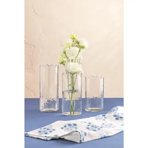 Scalloped Glass Bud Vases (assorted sizes)