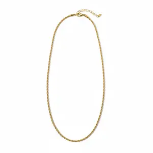 House of JM Waterproof Gold Rope Chain 18" 16" Adjustable Necklace for Women