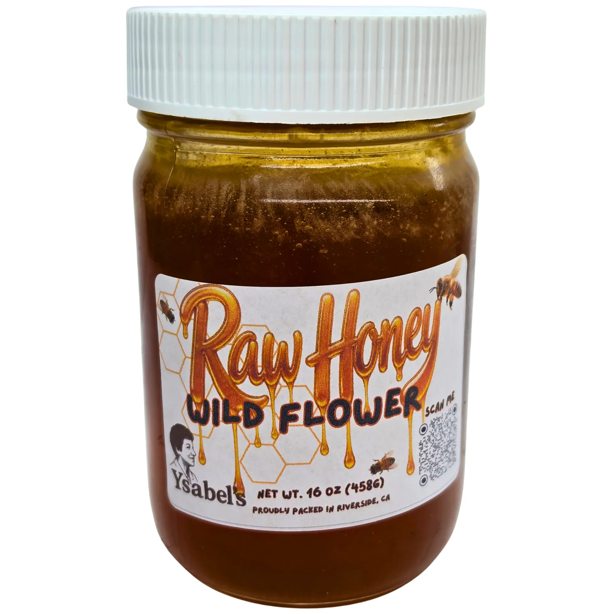 Ysabel's Raw Wildflower Honey 1lb - Local Beekeeper Riverside County California Pure Raw Honey