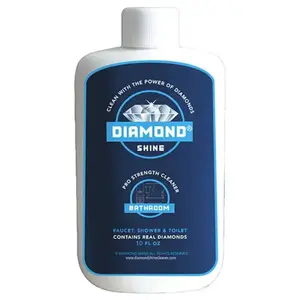 Diamond Shine Professional Bathroom Cleaner - Hard Water, Lime, Calcium, Rust Remover - Shower Door, Glass, Chrome, Sinks, Faucets, Tub, and Toilet -10 oz