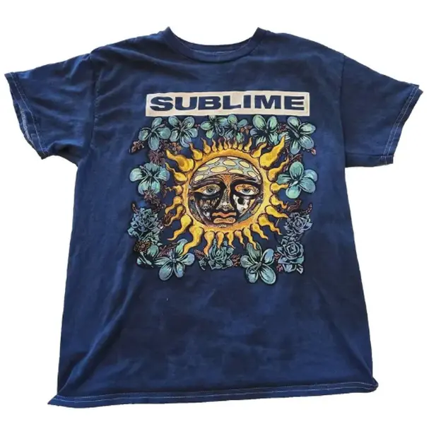 Sublime Blue Mens Concert T Shirt Soft Cotton Casual Top for Men & Women, Summer Streetwear Vibe, Cute Summer Top