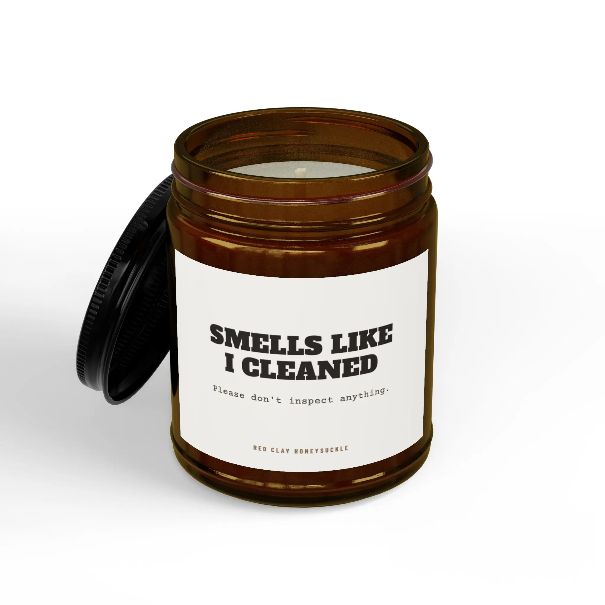 Smells Like I Cleaned Candle | Soy Candle with Black Lid