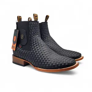 Men’s BotIn Petatillo Black Genuine Leather Ankle Boot – H423105