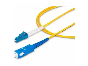 StarTech 2m 6.6ft LC to SC UPC OS2 Single Mode Simplex Fiber Optic Cable 9/125 40G/100G Low Insertion Loss LSZH Jumper Cord SPSMLCSCOS22M