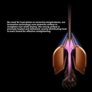 2-in-1 hair straightener, suitable for both dry and wet hair, electric hair styler for quick styling