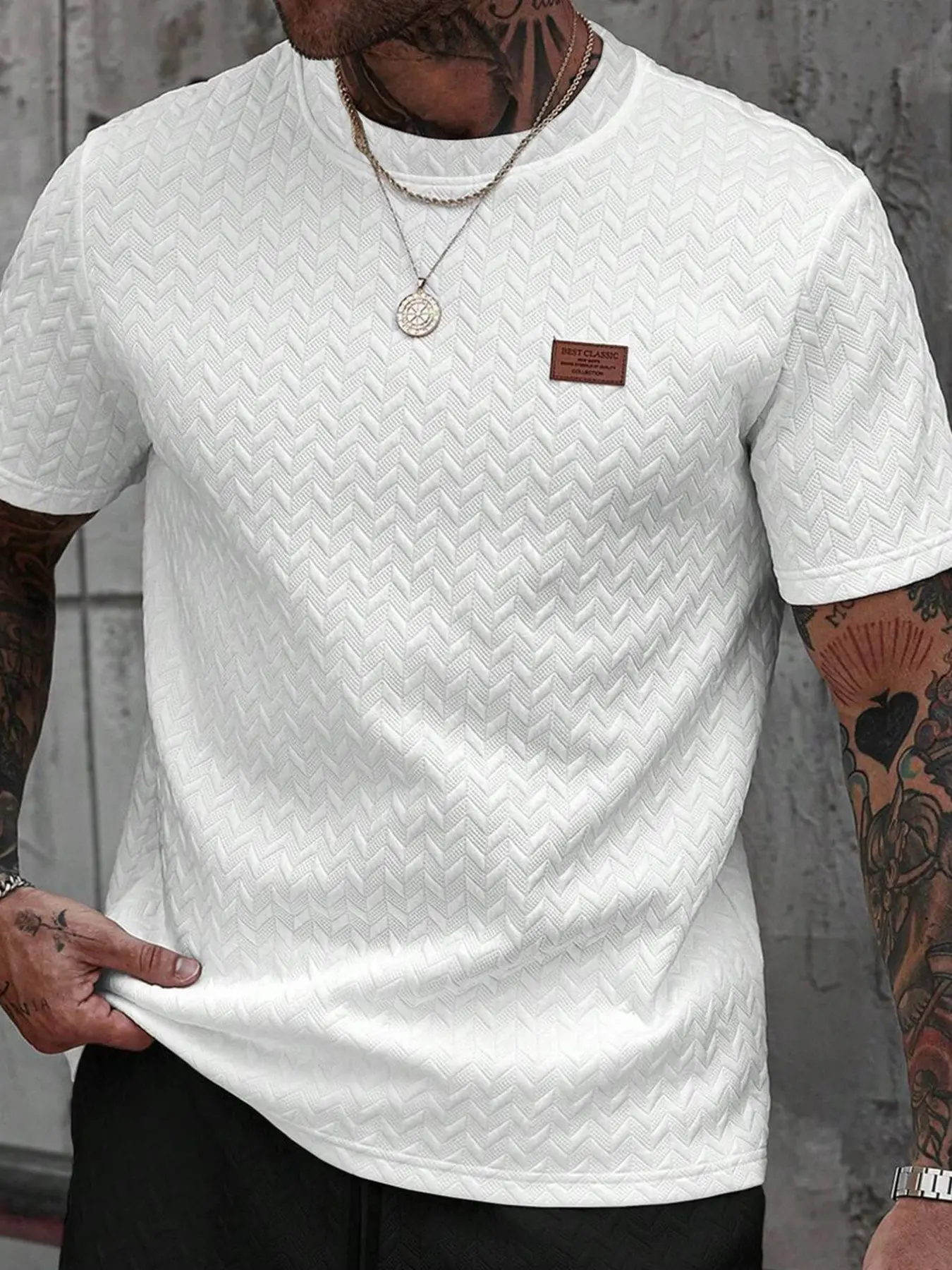 Men's Summer Casual Plaid Short Sleeve T-Shirt, Fashion Sport Style for Beach and Dates, Ideal for Daily Wear and Vacation