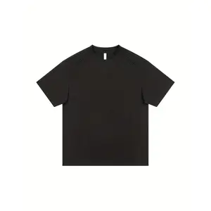 NewBdhjydb Deconstructed Splicing Design Short-Sleeve Unisex Summer T-Shirt for Men, Featuring a Heavy American-Style Shoulder Fit