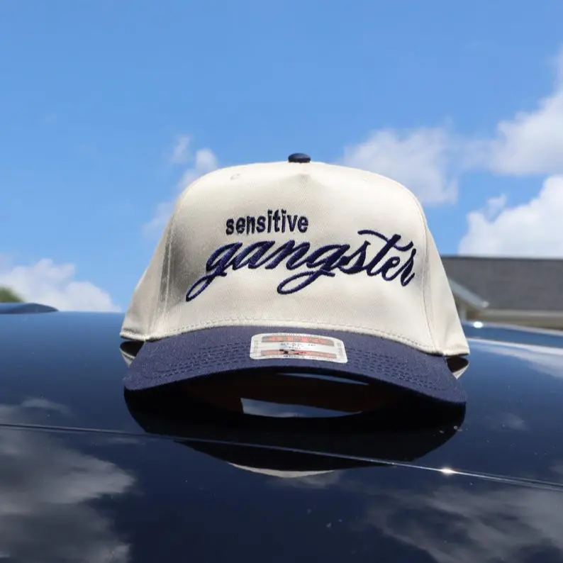 Embroidered 'Sensitive Gangster' Hat, Unisex, Adult