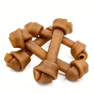 7.05oz/14.11oz(200g/400g) 6.5'' Peanut Butter Bone, All Natural Ingredients, Natural Dog Treats, Healthy, Easily Digestible, Dog Chews Long Lasting, And High Protein, Low Fat, Perfect Training Reward Snack For Small, Medium and Large Dogs