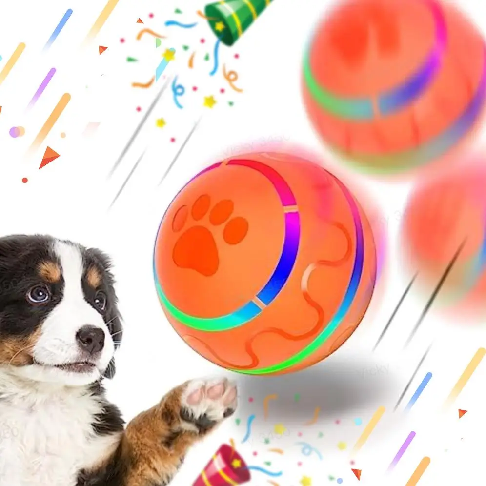 USB Rechargeable Autoscroll Remote Control Rolling Dog Toy Ball, Automatic Cat & Dog Toy Ball, Pet Interactive Toy