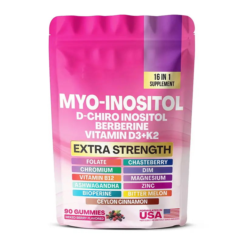 Myo-Inositol Gummies Hormonal Harmony & Ovarian Support 90 Count