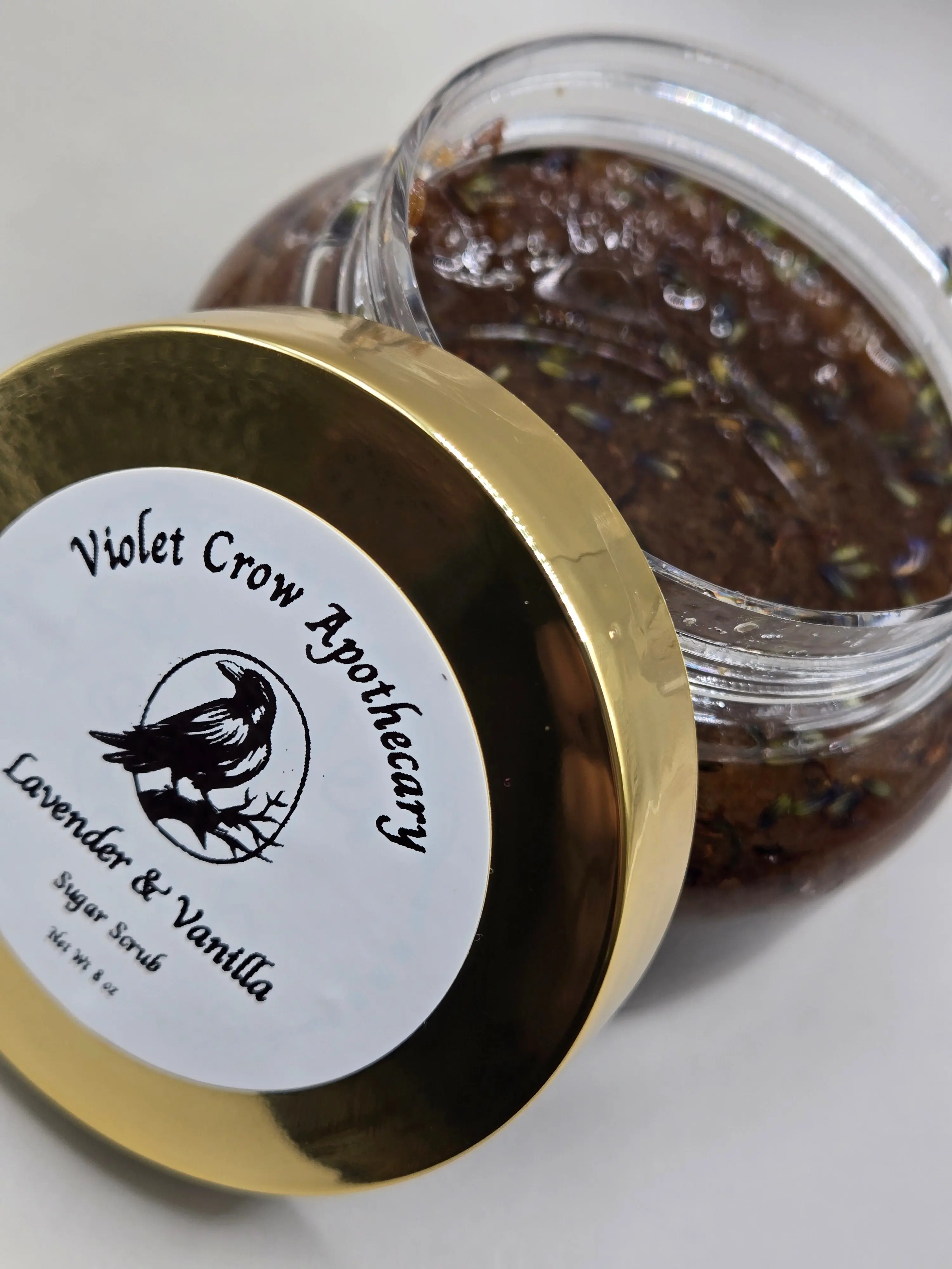 Lavender Vanilla Sugar Scrub – Natural Body Exfoliator with Argan Oil