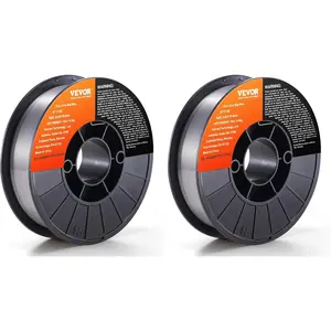 VEVOR Flux Core Welding Wire, E71T-GS 0.035-inch 10LBS, Gasless Mild Steel MIG Welding Wire with Low Splatter for All Position Arc Welding and Outdoor Use (Pack of 2)