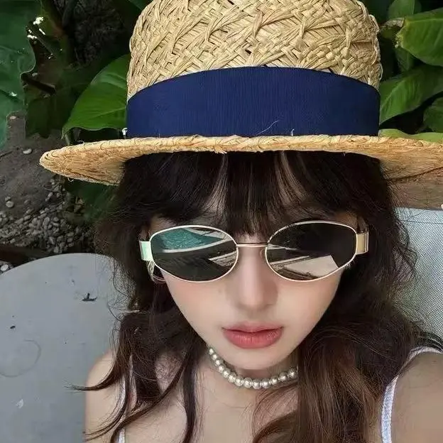 Oval retro metal sunglasses03