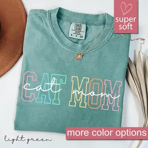 Comfort Colors® Cat Mom Shirt, Gift For Cat Mom, Gift For Mothers Day, Cat Mama Shirts