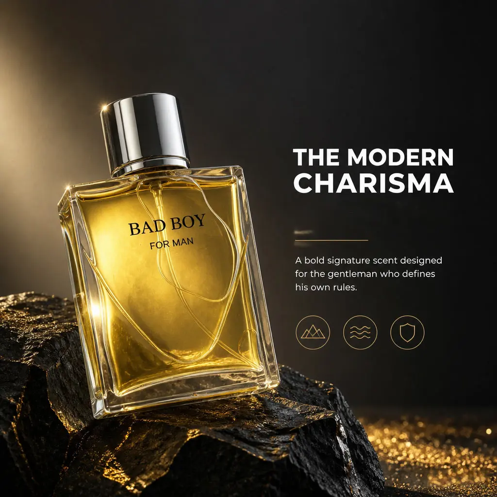 100ml Men Eau De Parfum, Bergamot Black Pepper Cedarwood Sage Cocoa Amberwood Fragrance, Fresh Woody Scent Fine Mist Spray, Square Glass Bottle Perfume for Men Daily Party Gift