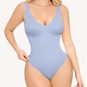 FeelinGirl  Womens Shapewear Bodysuit Tummy Control Body Shaper Slimming V Neck Thong Bodysuits Comfort Fabric Womenswear  Seamless